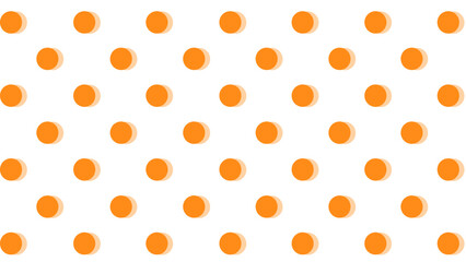 White seamless pattern with orange polka dot