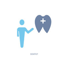 Dentist concept line icon. Simple element illustration. Dentist concept outline symbol design.