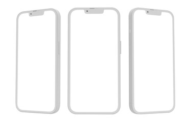 white smartphone frame transparent