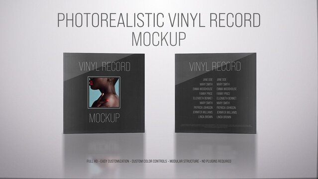 Vinyl Record Mockup Template