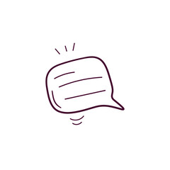 Obraz premium Hand Drawn illustration of speech bubble icon. Doodle Vector Sketch Illustration