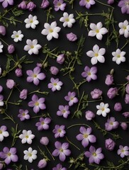 Flower Pattern Background Wallpaper Floral White Purple Violet Lilac Petals