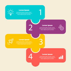 Infographic design 4 steps for diagrams, presentations, workflow layouts, banners, flowcharts, infographics.