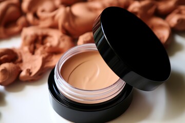 Blendable Makeup foundation cream. Face liquid. Generate Ai - obrazy, fototapety, plakaty