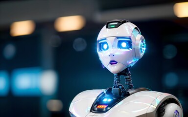 Fototapeta premium AI Revolutionizing Customer Service The Rise of Call Center Robots ai generated