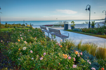 Waterfront at the Lake Balaton in Siofok,Hungary.