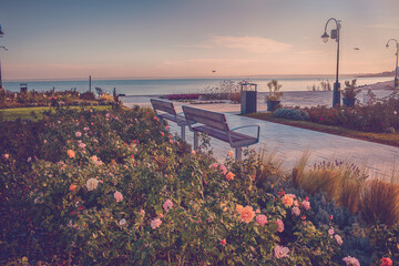 Waterfront at the Lake Balaton in Siofok,Hungary.