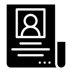 Curriculum vitae icon glyph