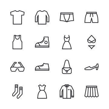 set of icons Clothes