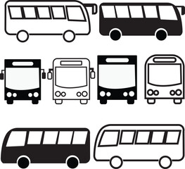 buss travel icon , vacation vintage collection, Transport icons set. Vehicle icons. editable group. Transport types. Vector, isolated on transparent background.