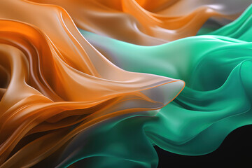 Obraz premium Abstract background of soft color chiffon with curve and wave texture