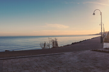 Waterfront at the Lake Balaton in Siofok,Hungary.