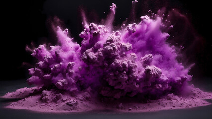 Naklejka premium color powder explosion on black background