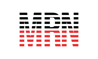 MRN three initial letter iconic line negative space minimal logo design vector template. monogram, abstract, wordmark, business, typography, minimalist, brand, company, flat, modern, unique, simple