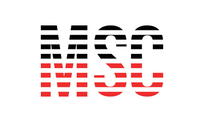 MSC three initial letter iconic line negative space minimal logo design vector template. monogram, abstract, wordmark, business, typography, minimalist, brand, company, flat, modern, unique, simple
