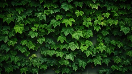 Lush Green Ivy Adorning the Walls of a Striking Public Building in an Urban Oasis