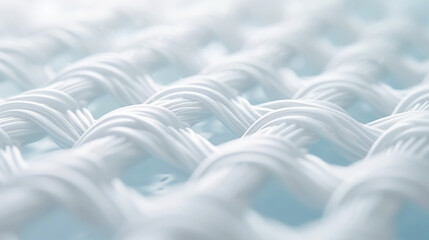 Macro close up of cloth fiber. Fabric micro structure. Dry cleaning and laundry concept. Generative AI