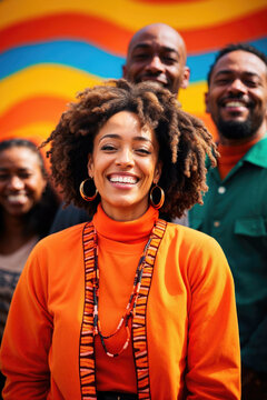Generative AI image of joyful friends during Black History Month