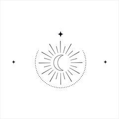 Stellar Star Logo Andromeda Sparkle Minimal Concept. Black Option-02.1 - 696315947