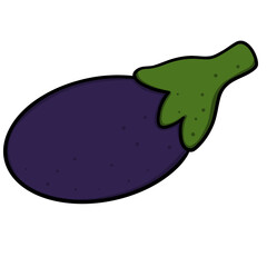 Eggplant on a white background