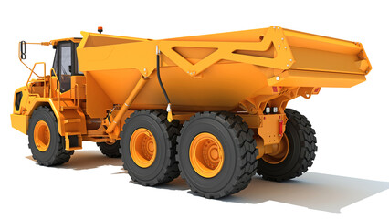 Mining Dump Truck heavy construction machinery 3D rendering on white background © 3D Horse