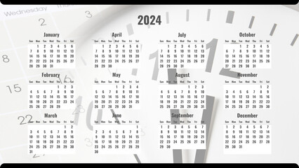 Calendar 2024 Calendar with holidays. Yearly calendar showing months and days for the year 2024. Calendars is printable friendly for any year, month and days.