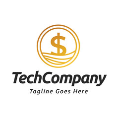  finance organization logo template. crypto, coin, currency, dollar, bitcoin, cryptocurrency, blockchain, mining, nft, finance logo.