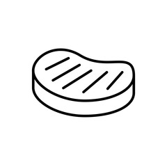 Steak outline icons, food minimalist vector illustration ,simple transparent graphic element .Isolated on white background