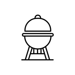 Grill outline icons, kitchen minimalist vector illustration ,simple transparent graphic element .Isolated on white background