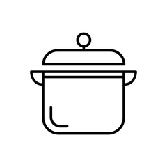 Kitchen pot outline icons, Kitchen minimalist vector illustration ,simple transparent graphic element .Isolated on white background