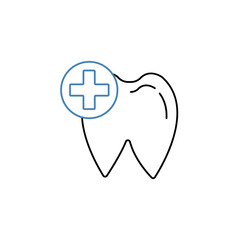 Dental Care concept line icon. Simple element illustration. Dental Care concept outline symbol design.