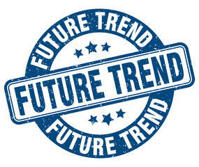 future trend stamp. future trend label. round grunge sign