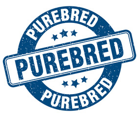 purebred stamp. purebred label. round grunge sign