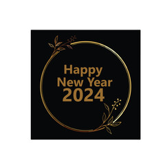 Happy new year card 2024