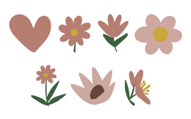 Abstract hearts vector clipart. Valentine's day vector clipart.