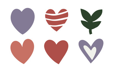Abstract hearts vector clipart. Valentine's day vector clipart.