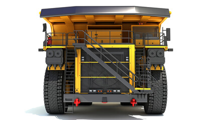 Mining Dump Truck heavy construction machinery 3D rendering on white background © 3D Horse