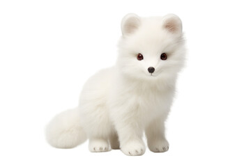 Arctic Fox Toy in Isolation on a transparent background
