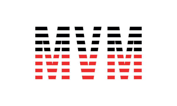 MVM three initial letter iconic line negative space minimal logo design vector template. monogram, abstract, wordmark, business, typography, minimalist, brand, company, flat, modern, unique, simple