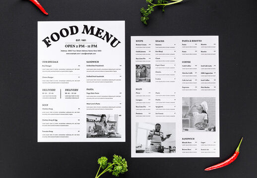 Clean Food Menu Template