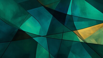cubist emerald background