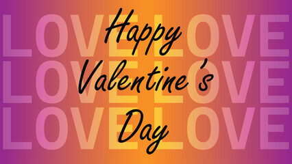 Happy valentines day. Vector banner, greeting card, flayer, poster,  with text Happy valentines day
