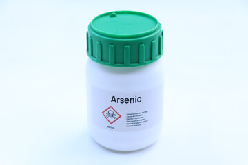 Arsenic in chemical container , chemical in the laboratory and industry