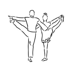 acrobatic rock dance Acrobatic rock and roll vector