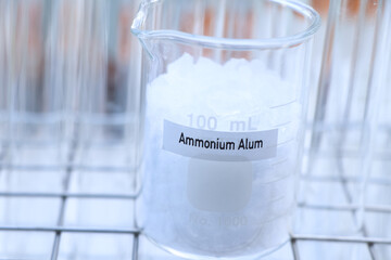 Ammonium Alum in chemical container , chemical in the laboratory and industry