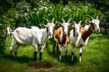 Naklejka na ściany i meble herd of goats