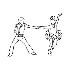 acrobatic rock dance Acrobatic rock and roll vector