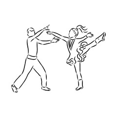 acrobatic rock dance Acrobatic rock and roll vector