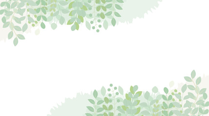 緑色の植物が生えるベクターフレーム素材 - obrazy, fototapety, plakaty
