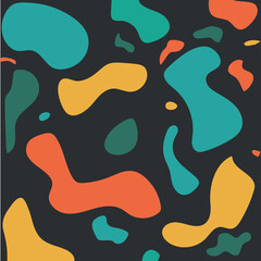 Abstract seamless pattern with organic shapes. Vector illustration for design or print